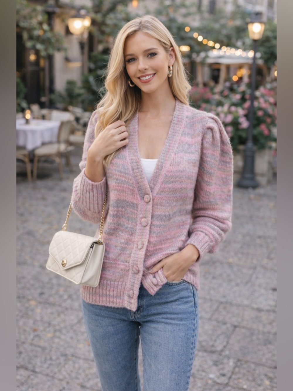 Loveshackfancy Womens Wilford Wool-Blend Boyfriend Cardigan, Pink Size XS